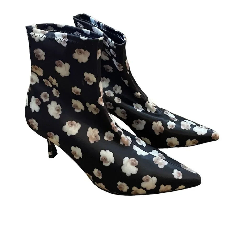 Senso Satin Ankle Boots Popcorn Print 7